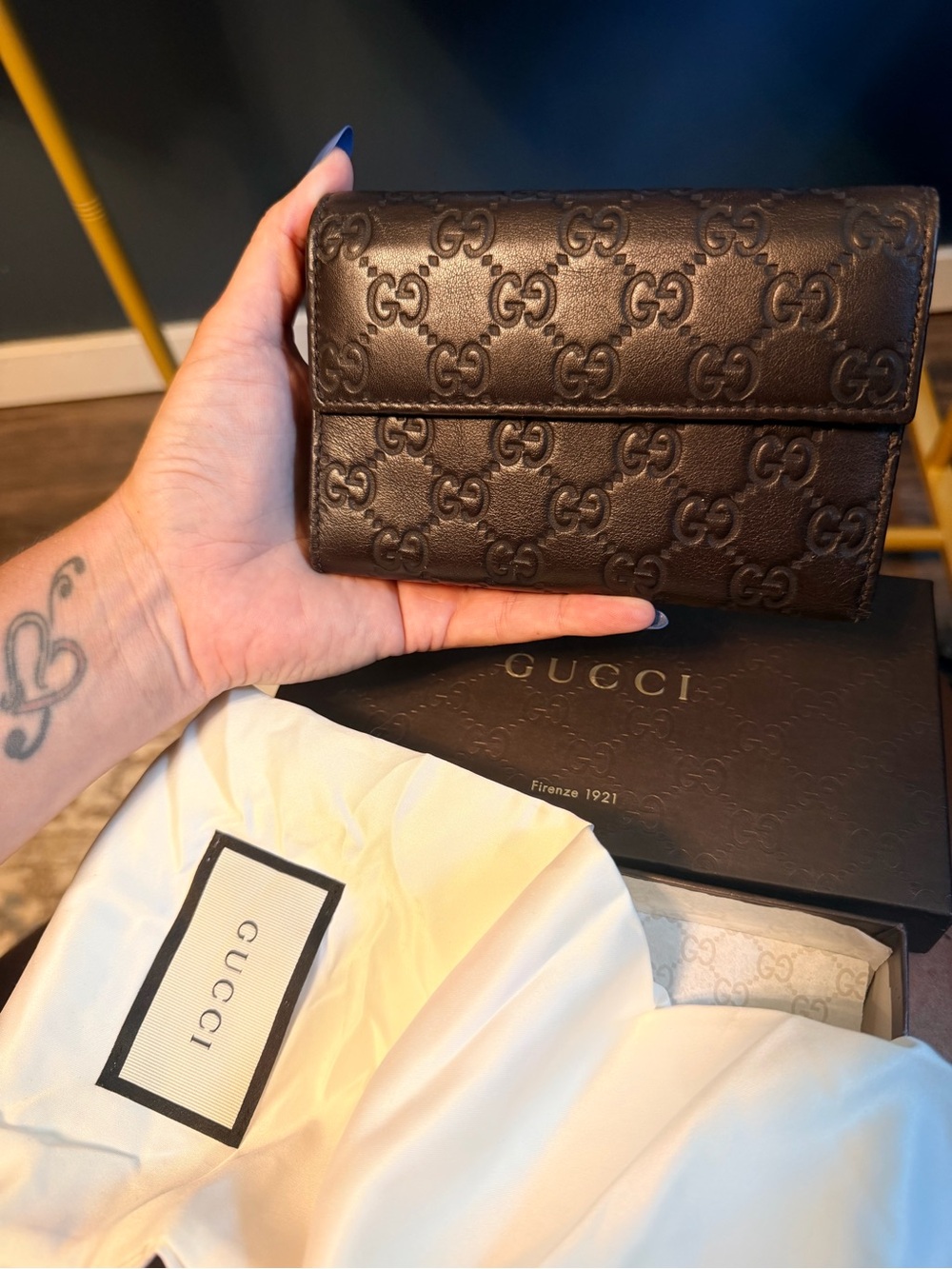 Gucci Guccissima Leather Continental Flap Wallet